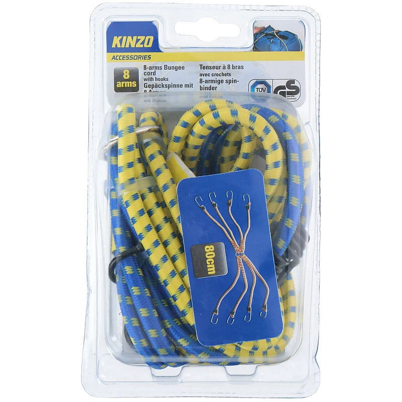 KINZO 85558 Σχοινί (χταπόδι) δεσίματος με 8 άγκιστρα 80cm κίτρινο -μπλε KINZO 85558 Σχοινί (χταπόδι) δεσίματος με 8 άγκιστρα 80cm κίτρινο -μπλε