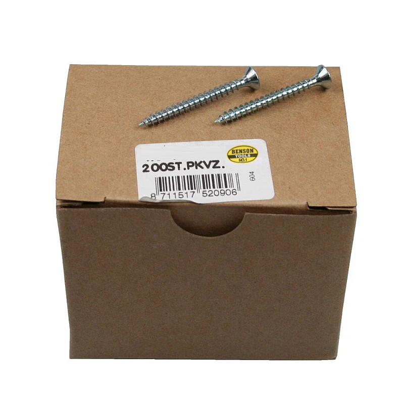 Σετ Βίδες ξύλου γαλβανισμένες 5.0x50mm 200 τεμ.003404 BENSON Tools Σετ Βίδες ξύλου γαλβανισμένες 5.0x50mm 200 τεμ.003404 BENSON Tools