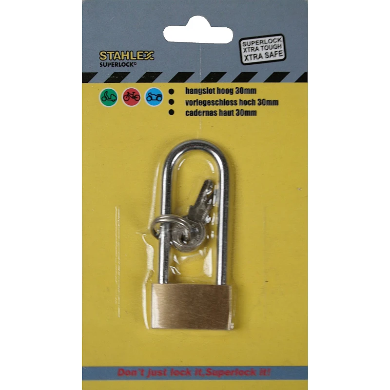 Λουκέτο με μακρύ λαιμό μεταλλικό 30mm 002367 STAHLEX SUPERLOCK Λουκέτο με μακρύ λαιμό μεταλλικό 30mm 002367 STAHLEX SUPERLOCK