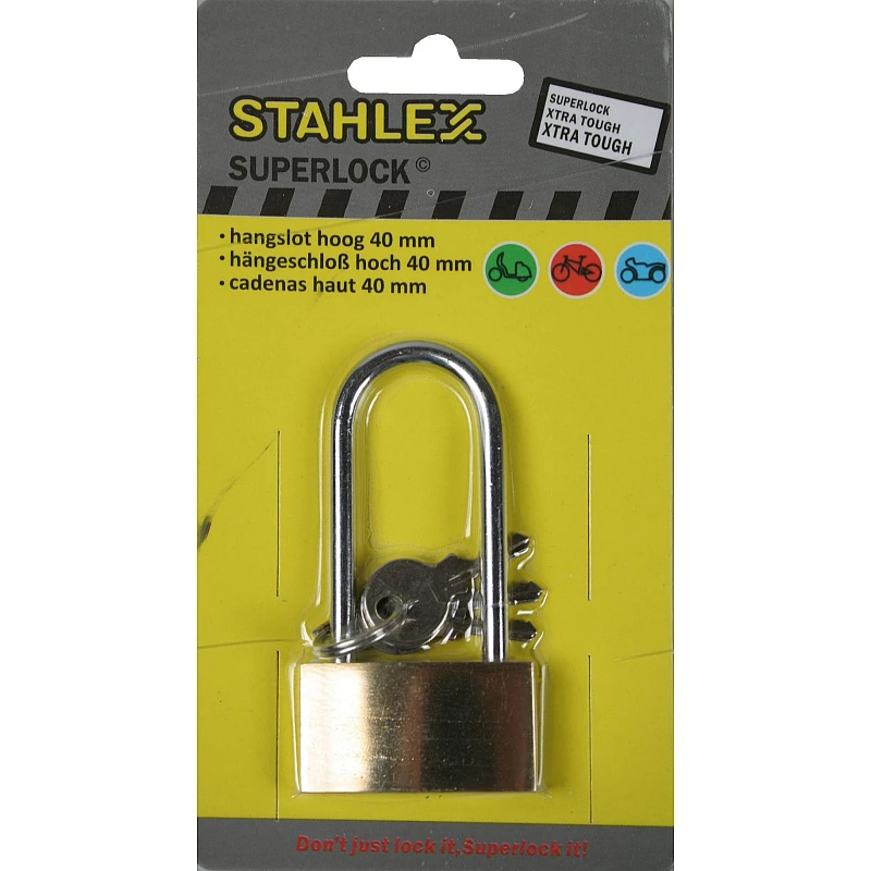 Λουκέτο με μακρύ λαιμό μεταλλικό 40mm 002368 STAHLEX SUPERLOCK Λουκέτο με μακρύ λαιμό μεταλλικό 40mm 002368 STAHLEX SUPERLOCK