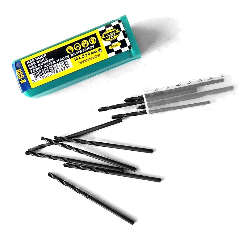 Σετ τρυπανιών μετάλλου Φ 2.0 HSS 007679 BENSON Tools 10 τεμαχίων Σετ τρυπανιών μετάλλου Φ 2.0 HSS 007679 BENSON Tools 10 τεμαχίων
