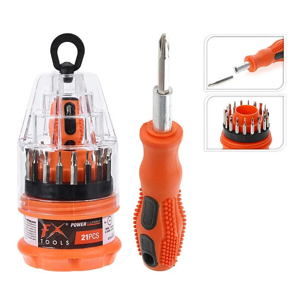 Σετ με κατσαβίδι και μύτες 21 Τεμάχια CY5900230 FX TOOLS