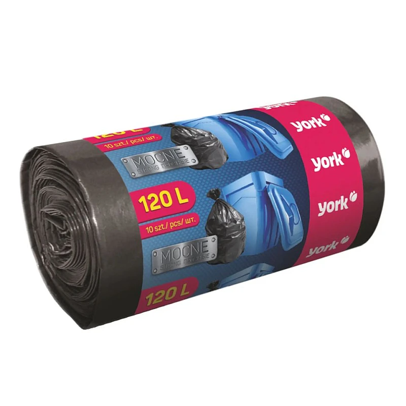 Σακούλες Απορριμμάτων Heavy Duty σε Μαύρο Χρώμα 120lt 10τμχ 008298 YORK Σακούλες Απορριμμάτων Heavy Duty σε Μαύρο Χρώμα 120lt 10τμχ 008298 YORK