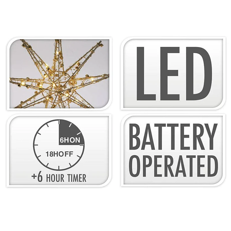Χριστουγεννιάτικο Αστέρι φωτιζόμενο 20xLED 30cm μπαταρίας σε Θερμό λευκό AMZ 102400 Χριστουγεννιάτικο Αστέρι φωτιζόμενο 20xLED 30cm μπαταρίας σε Θερμό λευκό AMZ 102400