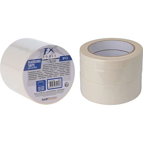 Σετ Κολλητική Ταινία Χάρτινη (masking tape) 3τεμαχίων 18mm ,24mm, 36mm CY8001340 FX TOOLS