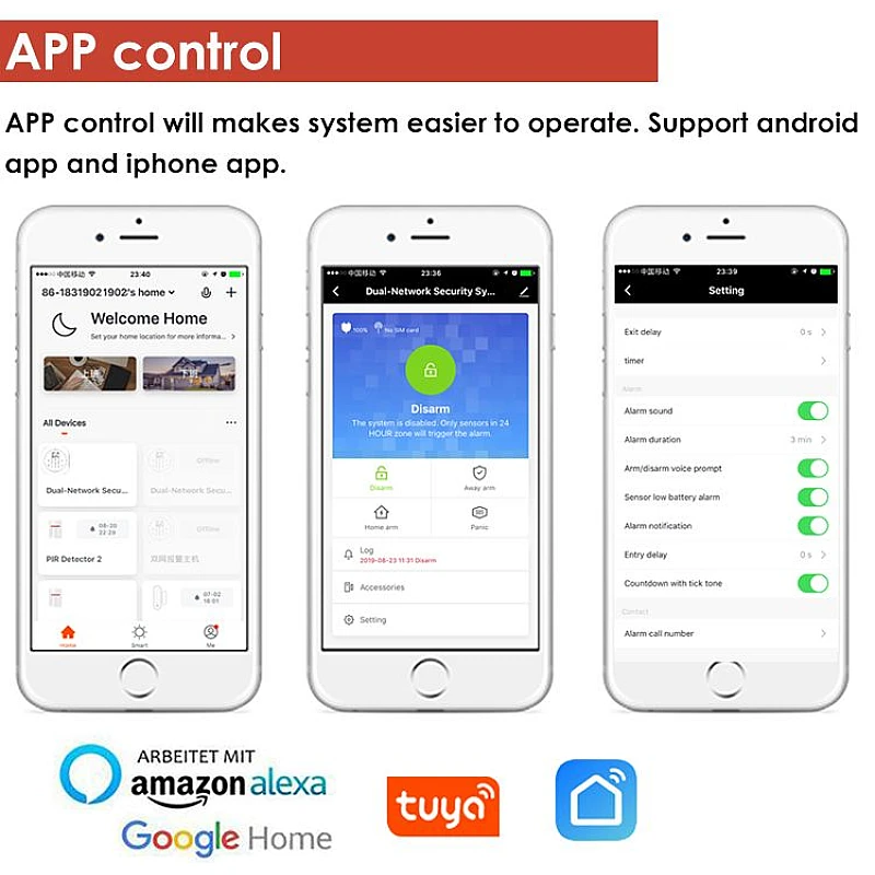 CAMWON ZIPIR-A Σύστημα ασύρματου συναγερμού GSM WIFI KIT λευκό TYWE3S με εφαρμογές Tuya, ,Amazon Alexa, Google Assistant CAMWON ZIPIR-A Σύστημα ασύρματου συναγερμού GSM WIFI KIT λευκό TYWE3S με εφαρμογές Tuya, ,Amazon Alexa, Google Assistant
