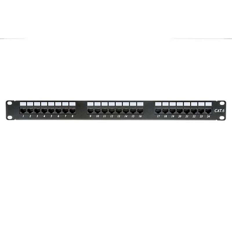 PP-UTPC6-24 Patch panel 19" CAT 6 UTP 24 θυρών σε μαύρο χρώμα 1U OEM PP-UTPC6-24 Patch panel 19" CAT 6 UTP 24 θυρών σε μαύρο χρώμα 1U OEM