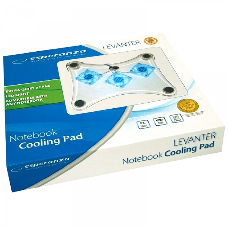 Notebook Cooling pad Βάση ψύξης για φορητούς υπολογιστές LEVANTER EA107 Esperanza Notebook Cooling pad Βάση ψύξης για φορητούς υπολογιστές LEVANTER EA107 Esperanza
