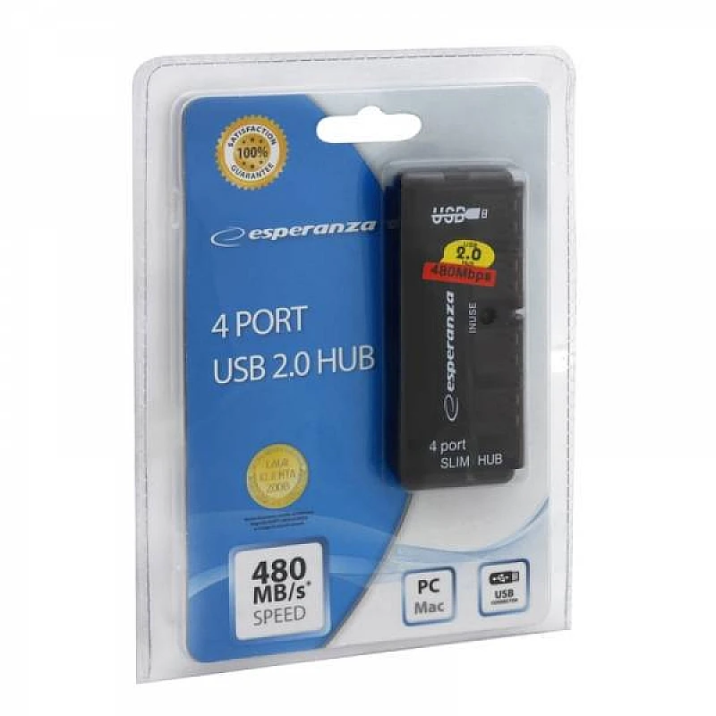 Usb Hub 4 Θέσεων USB 2.0 Esperanza EA112 Usb Hub 4 Θέσεων USB 2.0 Esperanza EA112