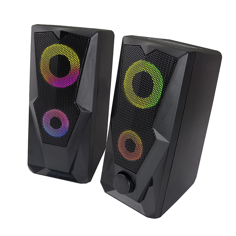Esperanza Baila Gaming Ηχεία Υπολογιστή 2.0 με Ισχύ 6W με φωτισμό LED σε Μαύρο Χρώμα Esperanza Baila Gaming Ηχεία Υπολογιστή 2.0 με Ισχύ 6W με φωτισμό LED σε Μαύρο Χρώμα