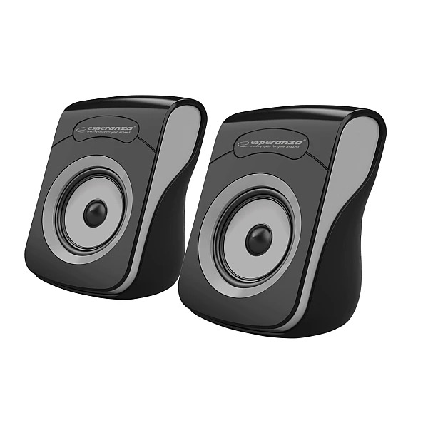 Ηχεία STEREO ESPERANZA USB 2.0 FLAMENCO EP140KE 6W σε μαύρο-γκρι χρώμα EP140KE