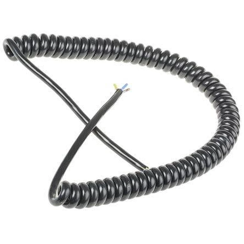 Εύκαμπτο καλώδιο Σπιράλ 3 x 0.75 mm² H03VVΗ8-F/4/Β/3 PVC (NYΛ) Μαύρο χρώμα, VK 4μέτρα Εύκαμπτο καλώδιο Σπιράλ 3 x 0.75 mm² H03VVΗ8-F/4/Β/3 PVC (NYΛ) Μαύρο χρώμα, VK 4μέτρα