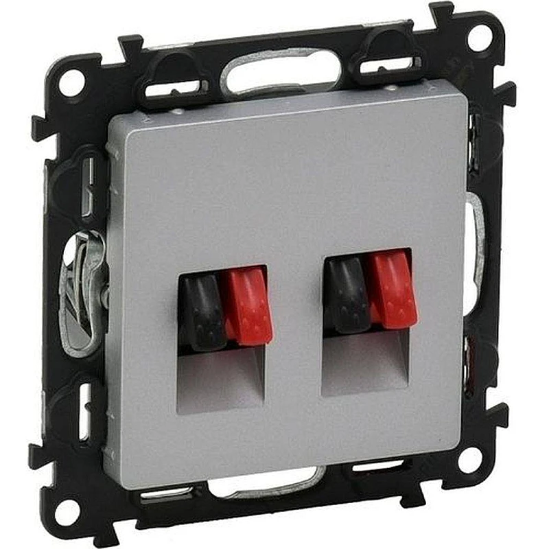 LEGRAND Valena Life Πρίζα Διπλή ηχείων χωνευτή Αλουμίνιο 753378 LEGRAND Valena Life Πρίζα Διπλή ηχείων χωνευτή Αλουμίνιο 753378