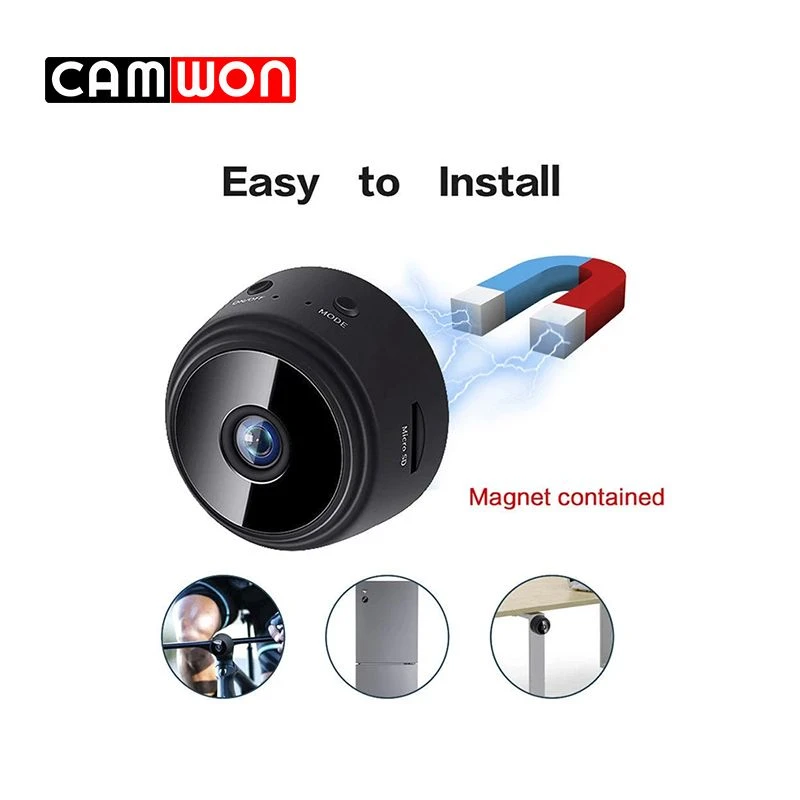 A9 Κρυφή Κάμερα WiFi IP HD 2.0Mp WiFi μαύρη με ήχο