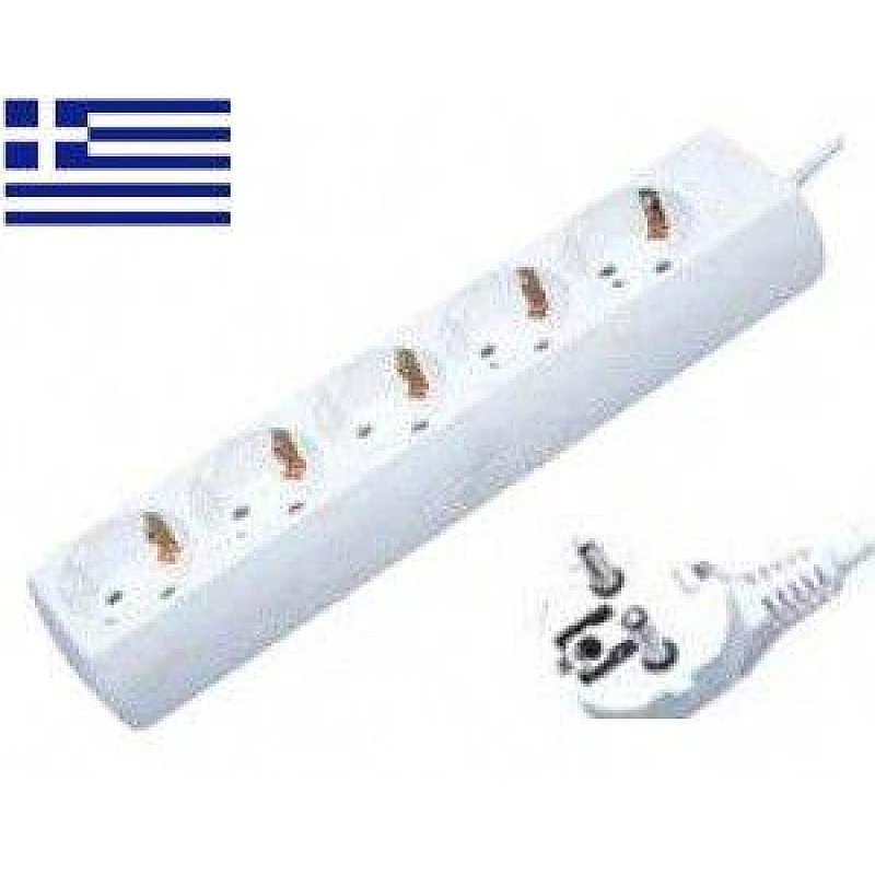 Πολύπριζο Schuko χωρίς διακόπτη 5 θέσεων ΗΛΕΚΤΡΟΤΕΧΝΙΚΗ 35112 Πολύπριζο Schuko χωρίς διακόπτη 5 θέσεων ΗΛΕΚΤΡΟΤΕΧΝΙΚΗ 35112