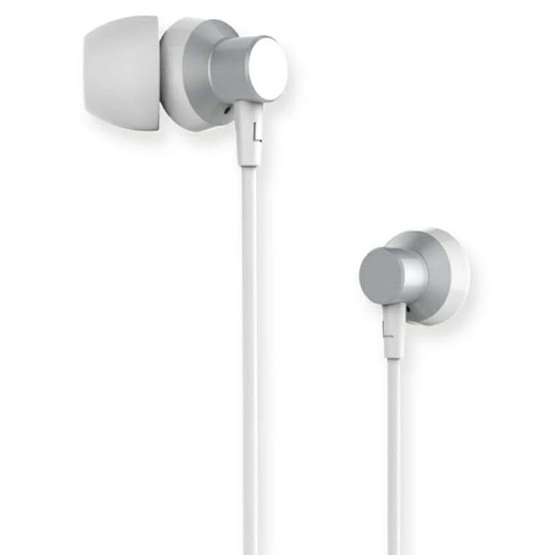 Remax RM-512 Ακουστικά Silver Metal Earphones με μικρόφωνο ασημί Remax RM-512 Ακουστικά Silver Metal Earphones με μικρόφωνο ασημί