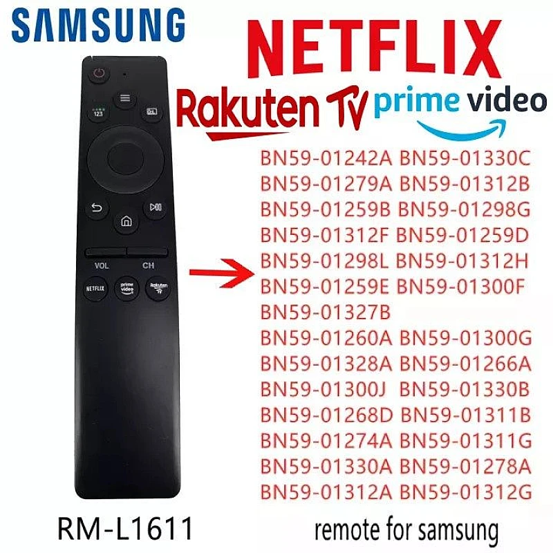 RM-L1611 Τηλεχειριστήριο τηλεόρασης SAMSUNG τύπου Original κατάλληλο για τα μοντέλα 4Κ SMART TV OEM RM-L1611 Τηλεχειριστήριο τηλεόρασης SAMSUNG τύπου Original κατάλληλο για τα μοντέλα 4Κ SMART TV OEM