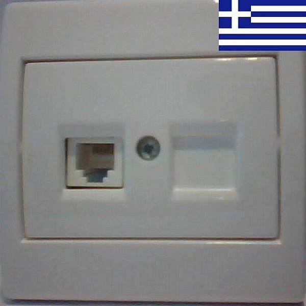 Πρίζα DATA ΜΟΝΗ 1ΧR45 UTP CAT6 σε λευκό ή κρεμ χρώμα STATUS