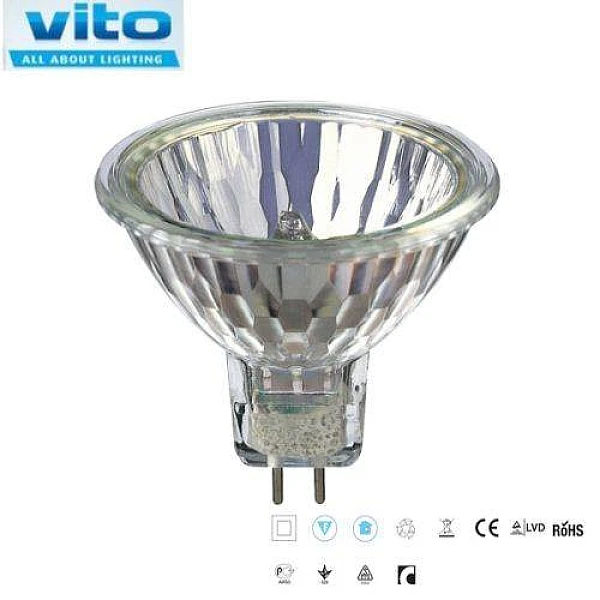 Λαμπτήρας αλογόνου MR16 12volt 50watt ανοιχτό κόκκινο χρώμα 1120030 HALO-R VITO