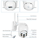 CAMWON WIP-YI200D PTZ WiFi IP κάμερα Auto Tracking 2Mpixels (1080p) Νυχτερινή Λήψη (έως 15 μ.) Λευκή