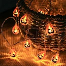 Διακοσμητικό Φωτιστικό Γιρλάντα LED Halloween Glass Pumpkin σε πορτοκαλί Χρώμα OEM Διακοσμητικό Φωτιστικό Γιρλάντα LED Halloween Glass Pumpkin σε πορτοκαλί Χρώμα OEM