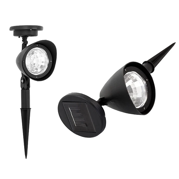 Ηλιακό φωτιστικό Σποτ LED πλαστικό 31cm ZD43 Σετ 2 τεμάχια