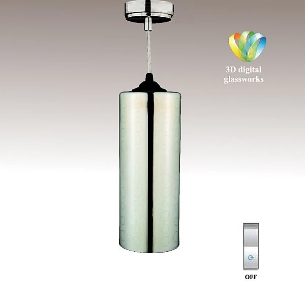 Φωτιστικό Οροφής Κρεμαστό γυαλί E27 Chrome 3D Glass ART-407 VITORAINA 4102530