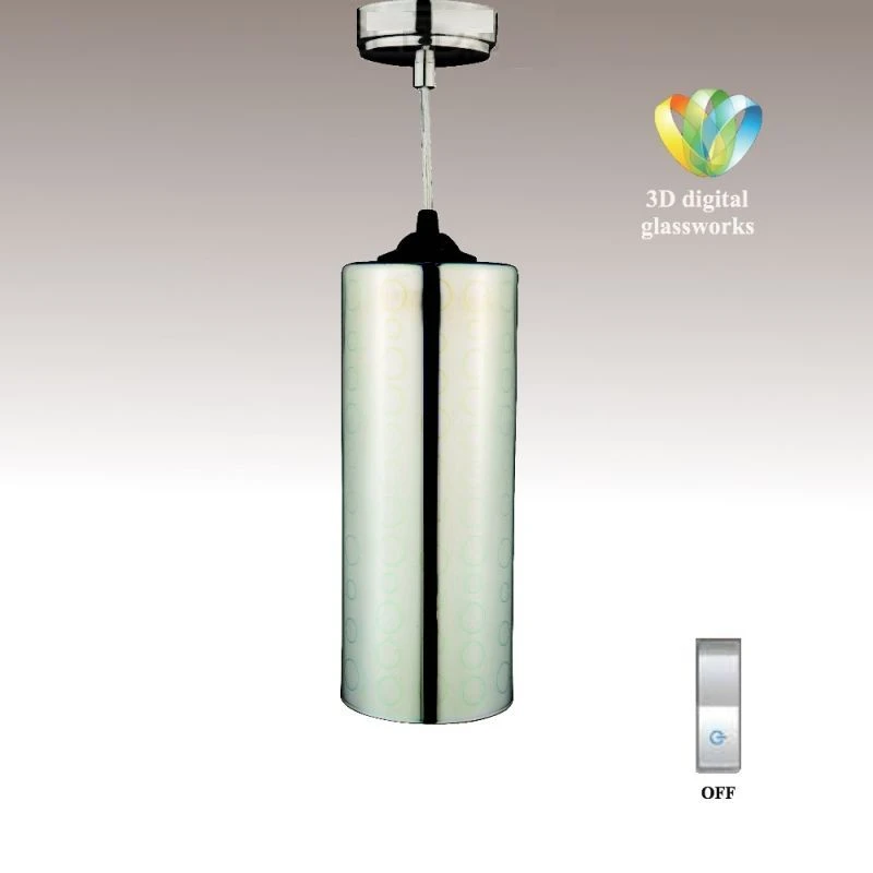 Φωτιστικό Οροφής Κρεμαστό γυαλί E27 Chrome 3D Glass ART-407 VITORAINA 4102530 Φωτιστικό Οροφής Κρεμαστό γυαλί E27 Chrome 3D Glass ART-407 VITORAINA 4102530