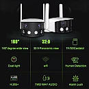 CAMWON WIP-P400N Wide Αδιάβροχη IP κάμερα 4Mpixels WiFi/Ethernet Νυχτερινή Λήψη (έως 40 μ.) Λευκή CAMWON WIP-P400N Wide Αδιάβροχη IP κάμερα 4Mpixels WiFi/Ethernet Νυχτερινή Λήψη (έως 40 μ.) Λευκή