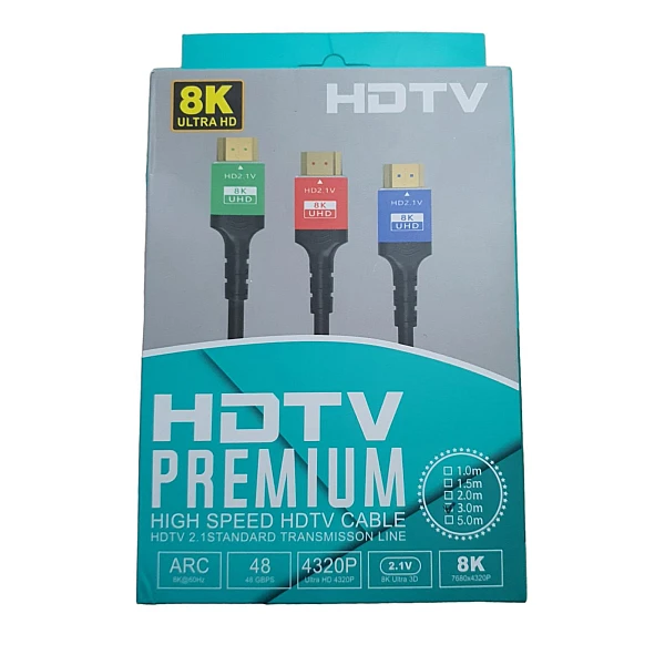 Καλώδιο HDMI 2.1V Braided Cable 8K HDMI Male 3m συμβατό με playstation 5 OEM