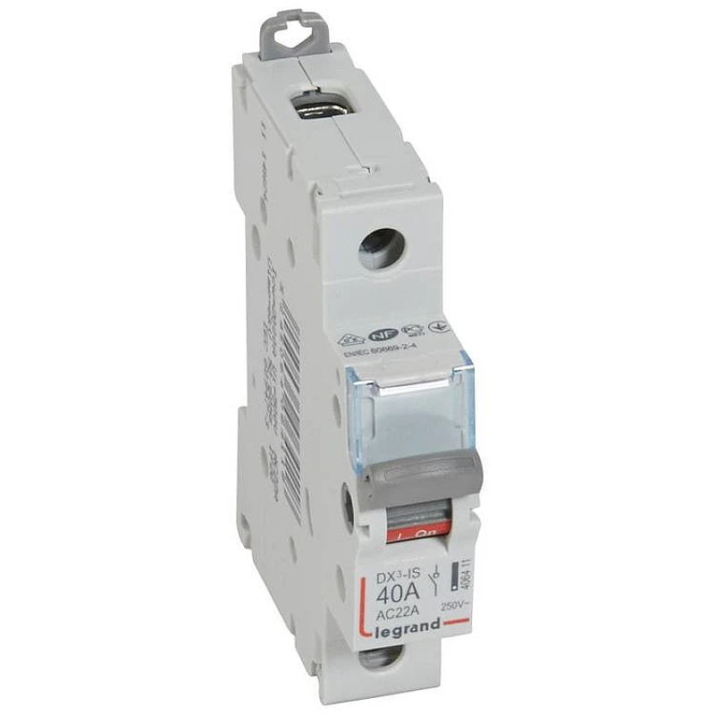 LEGRAND Διακόπτης ράγας μονοφασικός 1P 40A DX3-IS 406420 LEGRAND Διακόπτης ράγας μονοφασικός 1P 40A DX3-IS 406420