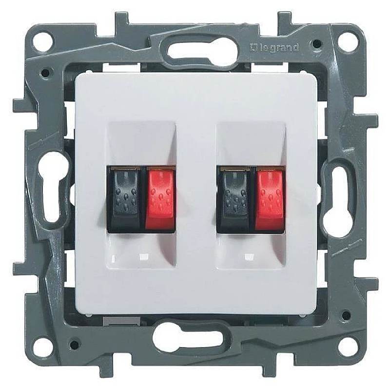 LEGRAND NILOE 664781 Πρίζα διπλή ηχείων Λευκή LEGRAND NILOE 664781 Πρίζα διπλή ηχείων Λευκή