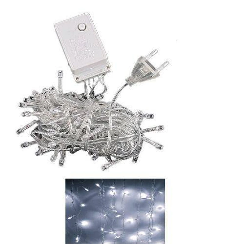 Χριστουγεννιάτικα λαμπάκια LED 100L με κοντρόλ 8 λειτουργιών χρώμα Ψυχρό λευκό W-100 OEM Χριστουγεννιάτικα λαμπάκια LED 100L με κοντρόλ 8 λειτουργιών χρώμα Ψυχρό λευκό W-100 OEM