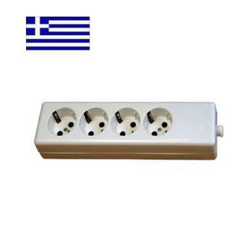 ΗΛΕΚΤΡΟΤΕΧΝΙΚΗ 4 θέσεων Πολύπριζο Schuko χωρίς καλώδιο 34100 ΗΛΕΚΤΡΟΤΕΧΝΙΚΗ 4 θέσεων Πολύπριζο Schuko χωρίς καλώδιο 34100