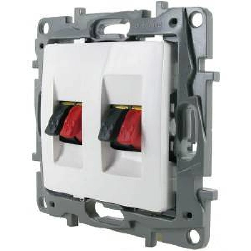 LEGRAND NILOE 664781 Πρίζα διπλή ηχείων Λευκή LEGRAND NILOE 664781 Πρίζα διπλή ηχείων Λευκή