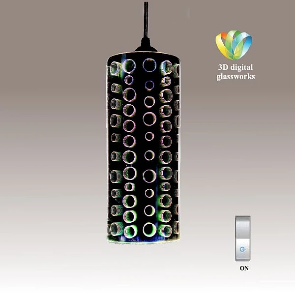 Φωτιστικό Οροφής Κρεμαστό γυαλί E27 Chrome 3D Glass ART-407 VITORAINA 4102530