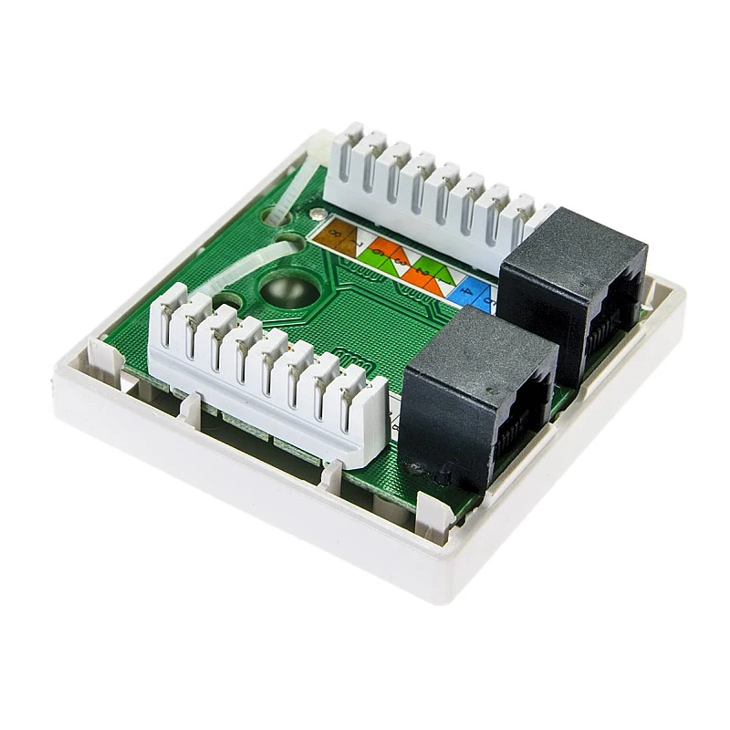 Πρίζα Δικτύου επίτοιχη utp cat5e 2 θυρών RG45 λευκή GN002 Alantec Πρίζα Δικτύου επίτοιχη utp cat5e 2 θυρών RG45 λευκή GN002 Alantec