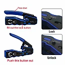 Πρέσα ακροδεκτών Pass Through μεταλλική για φις RJ45 3σε1 200200524 OEM Πρέσα ακροδεκτών Pass Through μεταλλική για φις RJ45 3σε1 200200524 OEM
