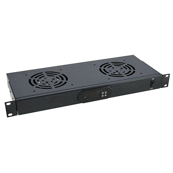 SWFANSHELFD2 Μονάδα εξαερισμού rackmount 19" με 2 ανεμιστήρες και ψηφιακό ελεγκτή θερμοκρασίες OEM