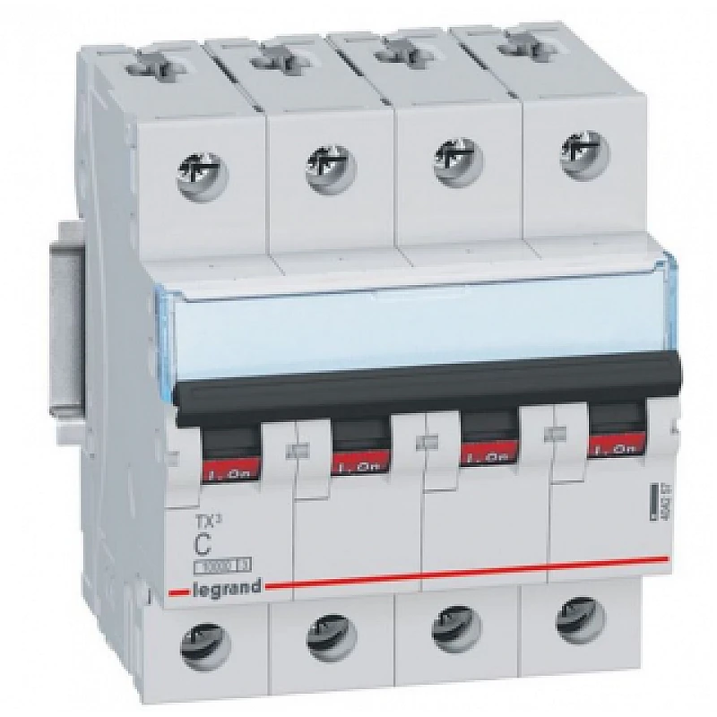 LEGRAND TX³ 4P 40A Αυτόματη ασφάλεια τριφασική 6kA 400V Τύπου C Με διακοπή ουδετέρου(Ν) LEGRAND TX³ 4P 40A Αυτόματη ασφάλεια τριφασική 6kA 400V Τύπου C Με διακοπή ουδετέρου(Ν)