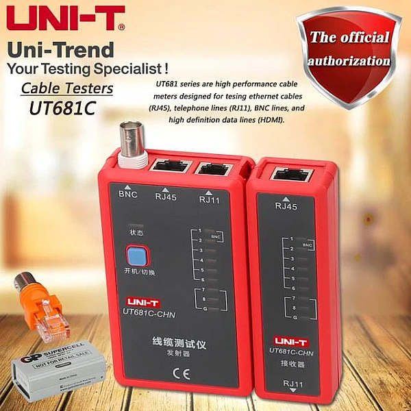 UNI-T UT681C Cable Tester Έλεγχος καλωδίων (RJ45, RJ11, BNC)