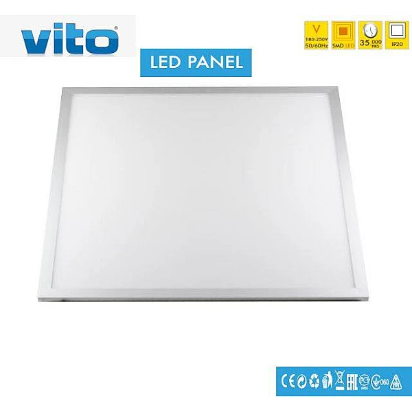 Φωτιστικό LED panel 40 Watt χωνευτό 60×60cm Ψυχρό λευκό VENUS II 2420594 VITO
