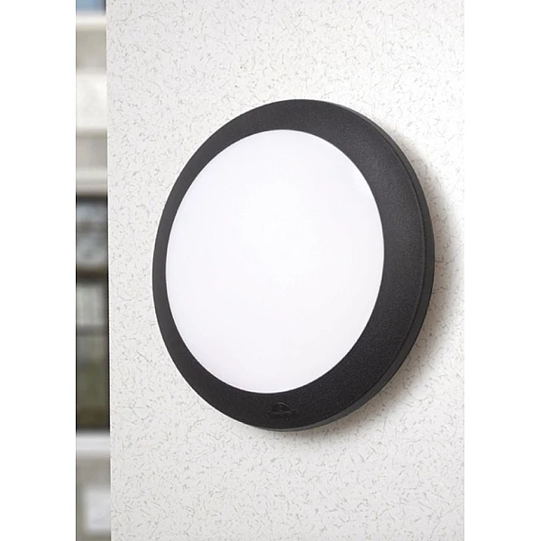 Fumagalli Umberta OPAL πλαφονιέρα επιτοίχια ή οροφής εξωτερικού χώρου Ø350mm μαύρη στρογγυλή IP66 1B3.000.000.AYE28