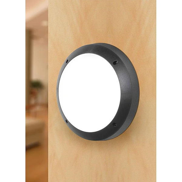 Fumagalli Gelmi OPAL πλαφονιέρα επιτοίχια ή οροφής εξωτερικού χώρου Ø313mm μαύρη στρογγυλή IP66 1G3.000.000.AYE27