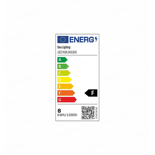 Λαμπτήρας Led E27 A60 8.5Watt Θερμό Λευκό 3000K 58063000 OMU Lighting 