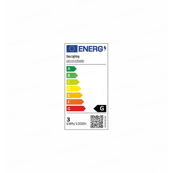 Λαμπτήρας LED σποτ 3W GU10 110º Ψυχρό λευκό 6500K 02506500 OMU Lighting