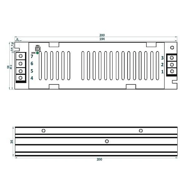 Τροφοδοτικό ταινίας Led SLIM 150W 12V 12.5A ADLS-150-12 Adlerpower