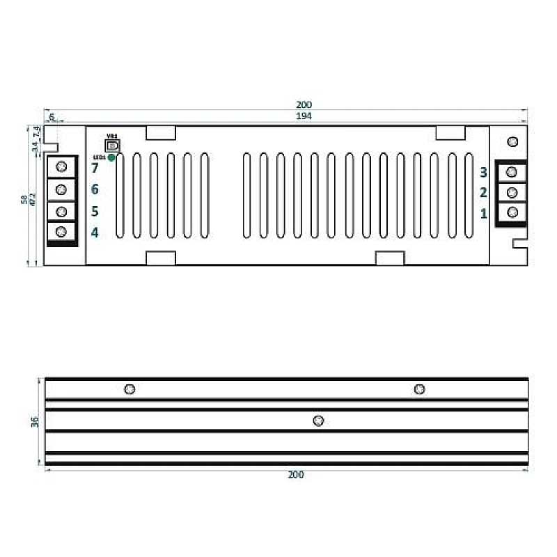 Τροφοδοτικό ταινίας Led SLIM 150W 12V 12.5A ADLS-150-12 Adlerpower