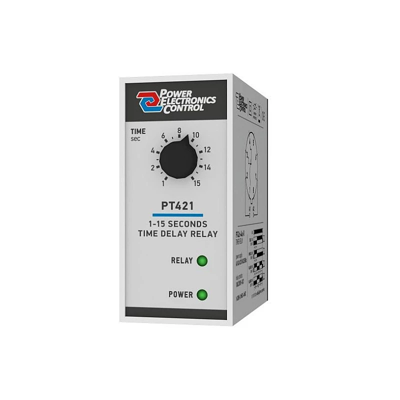 Power Electronics Χρονορελέ Καθυστέρησης 1-15sec PT421-8
