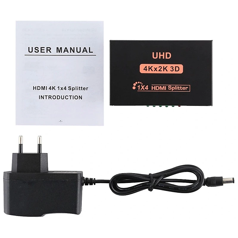 POWERTECH HDMI splitter PTH-048 4 σε 1 4K/60Hz μαύρο